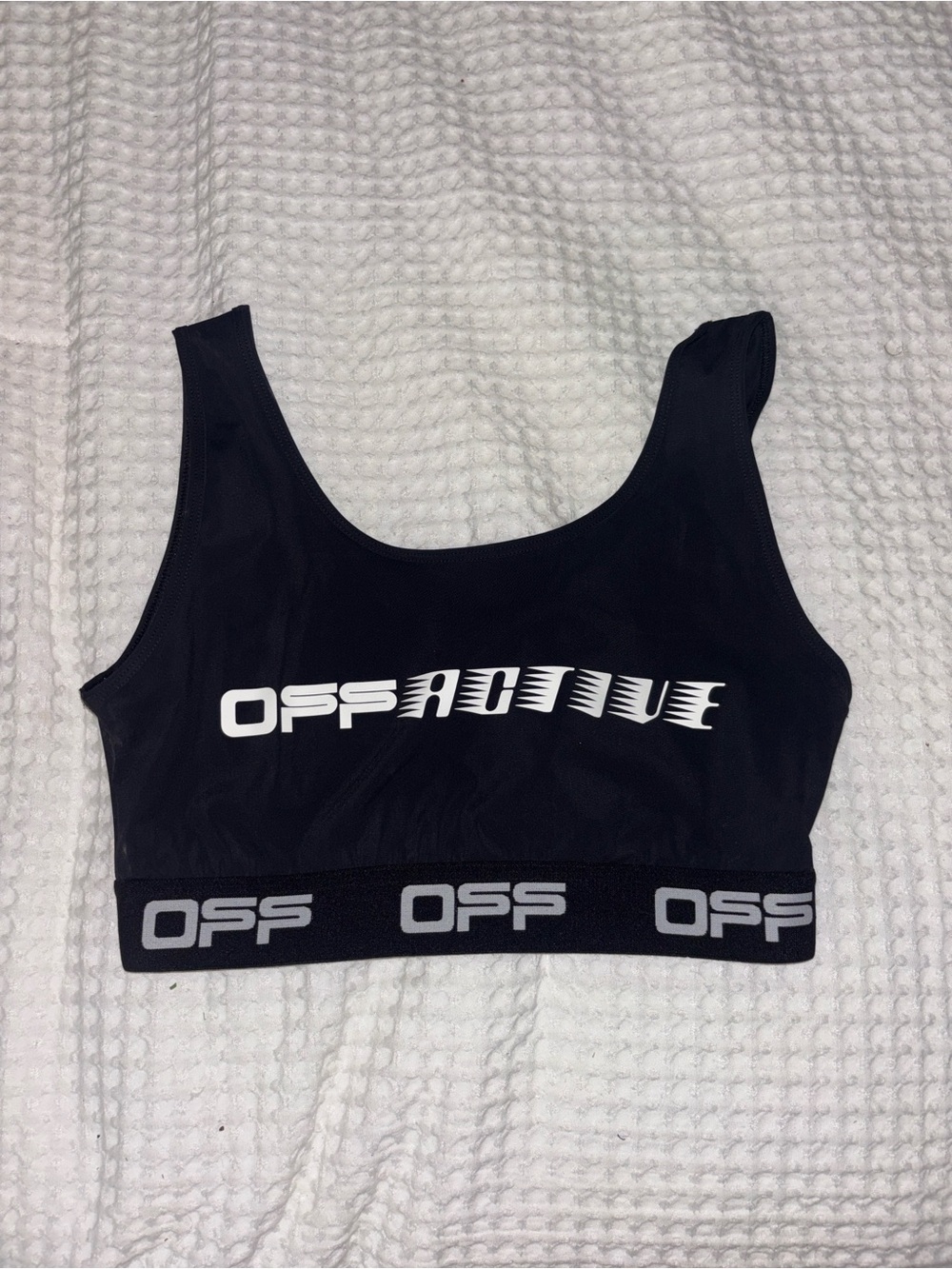 Off-White Black and White Sports Bra